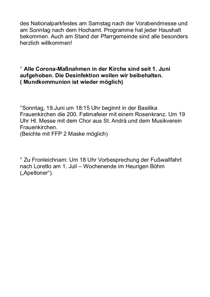 thumbnail of Gottesdienstordnung und Verlautbarungen_20220612b