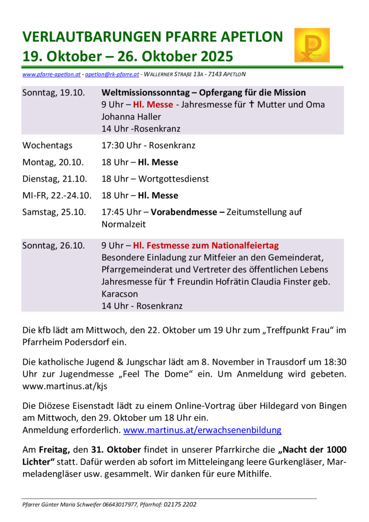 thumbnail of KW 43 19.10.-26.10. Verlautbarung