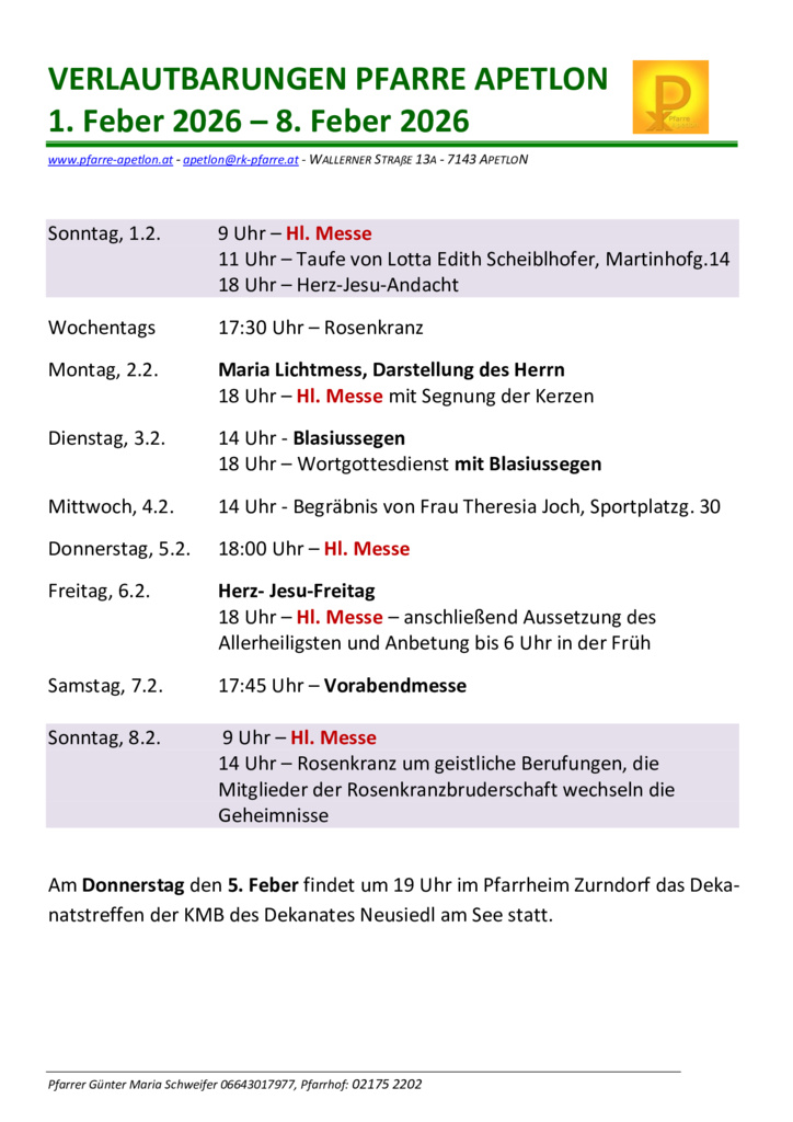 thumbnail of KW 6 01.02.-08.02. Verlautbarungen