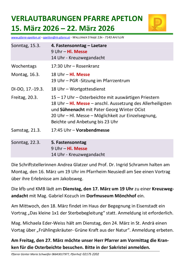 thumbnail of KW 12 15.03.-22.03. Verlautbarungen